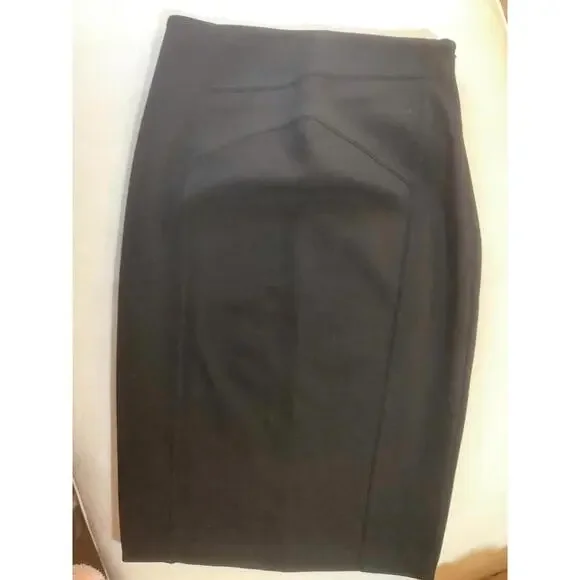 Helmut Lang Black Pencil Straight Skirt Office Party Luxury Designer Stretch XS